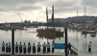 Waka welcomed home to Ahuriri after 54 nights navigating the Pacific by starlight