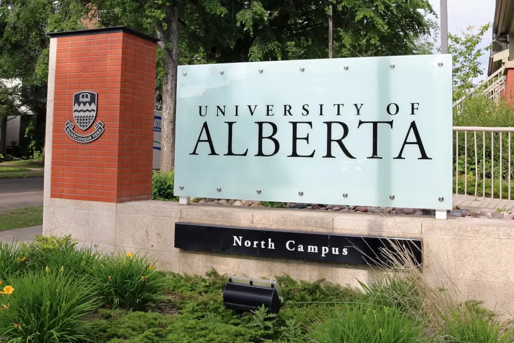 A University of Alberta sign.