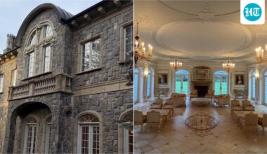 Step inside a Russian entrepreneur’s grand New York mansion inspired by the Winter Palace with a 24-carat gold staircase and private ballroom