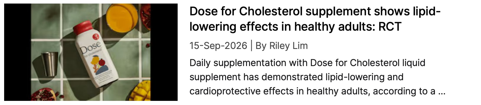 Dose for Cholesterol NI coverage
