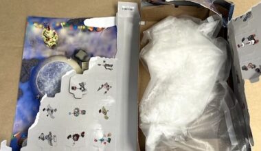Arrest after attempt to smuggle meth in Lego box, pool lounger