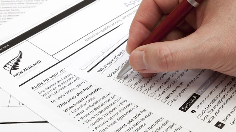 A New Zealand visa application (file image).