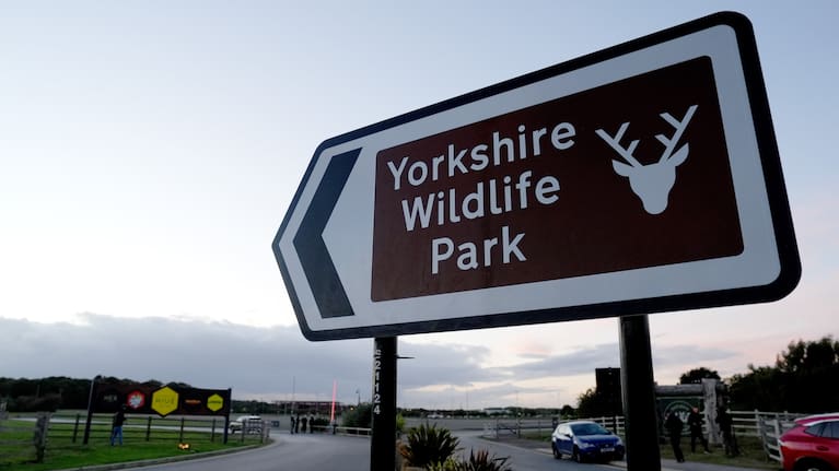 A view of the entrance to Yorkshire Wildlife Park in Doncaster.