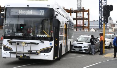 Traffic backs up after crash on one-way system