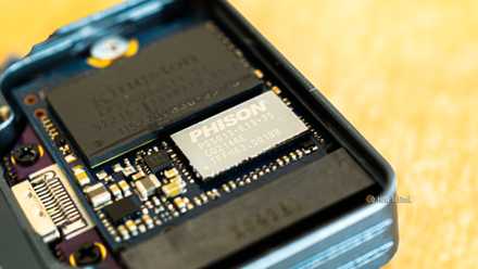 An SSD with the controller in focus.