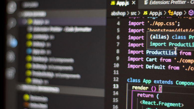 A computer screen with a coding platform open showing a work in progress coding project.