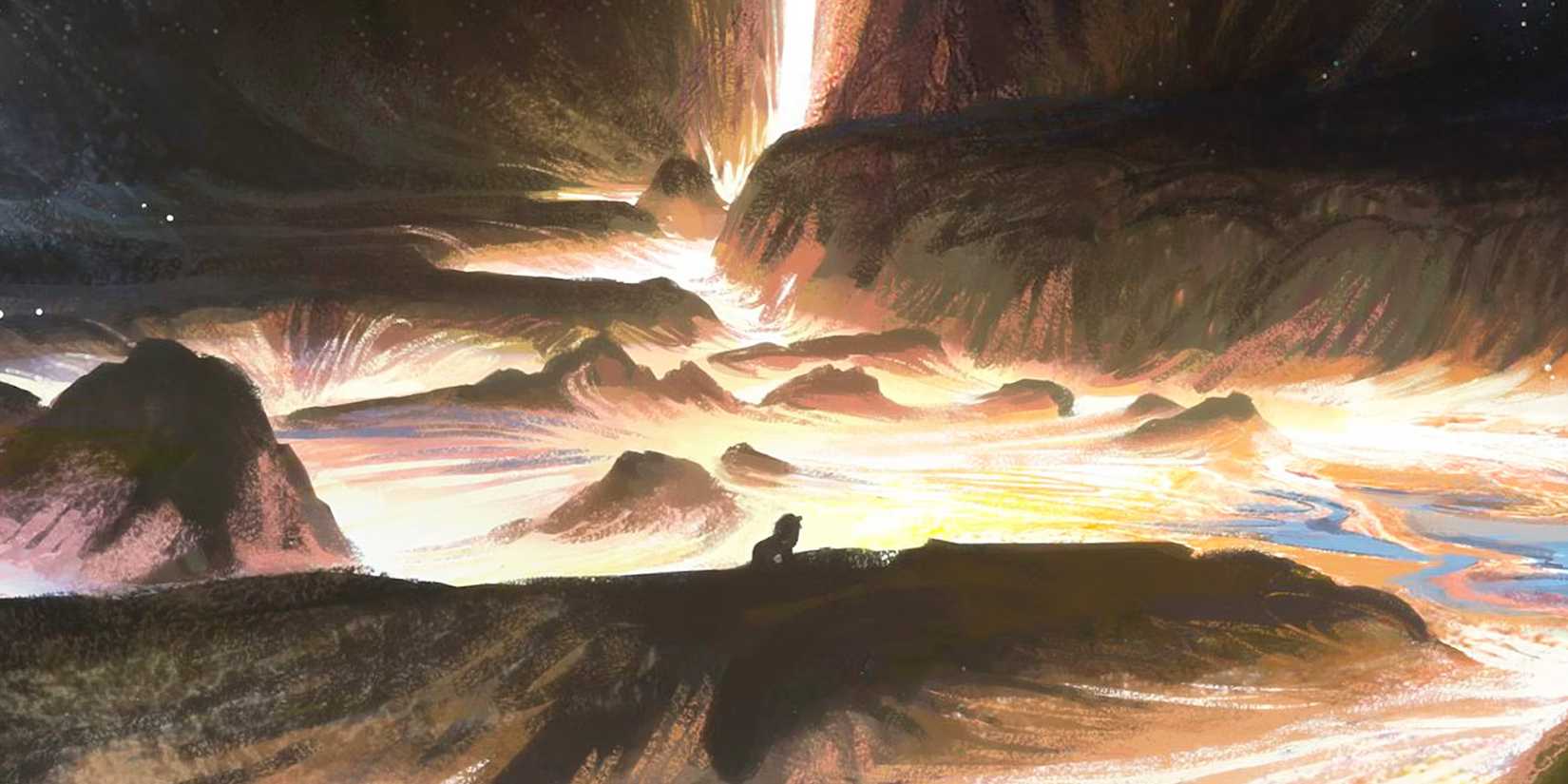 Aslan creating Narnia in Narnia The Magician's Nephew concept art