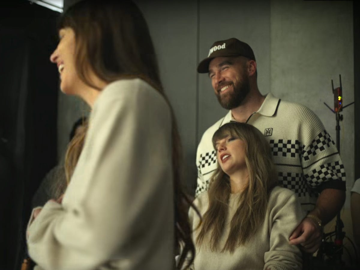 Taylor Swift Sneakily Shares a Clip of Travis Kelce With Her on the 'Patient Zero' Set