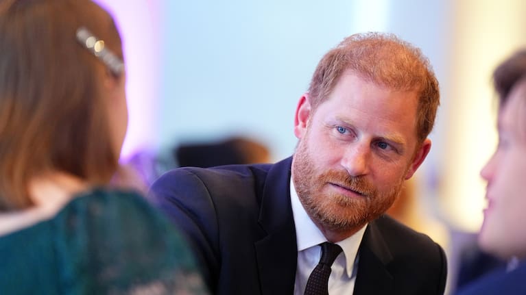 Britain's Prince Harry meets the winner of the Inspirational Young Person 15-18, Rosanna Cornforth-Revill, during the WellChild Awards 2026 in London.