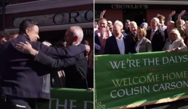 Carson Greeted In Ireland By Group of Dalys After Learning His Family History
