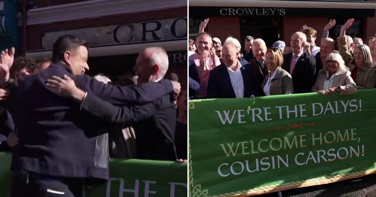 Carson Greeted In Ireland By Group of Dalys After Learning His Family History