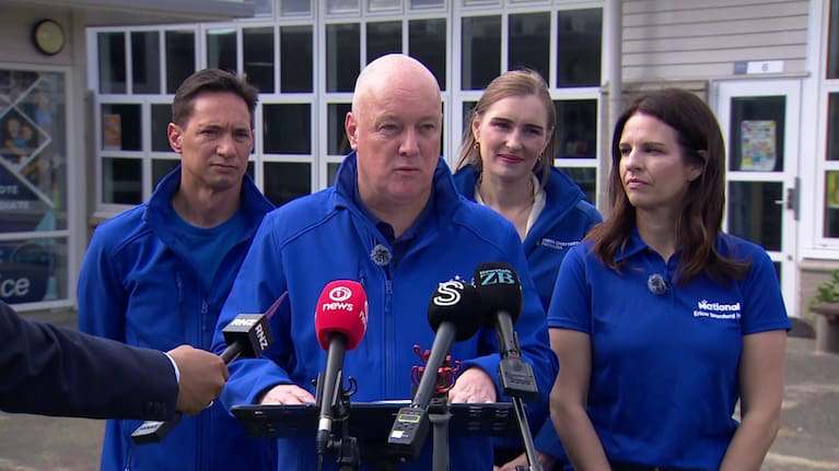 Christopher Luxon and the National Party on the campaign trail.