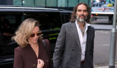 Russell Brand arrives at London court for rape and sexual assault trial