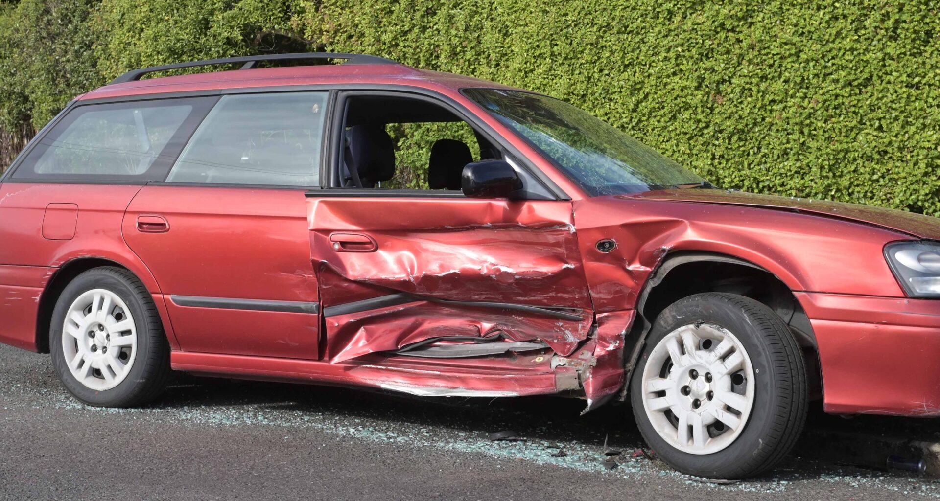 Driver on the run after major damage to multiple parked cars