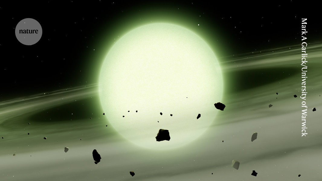 White dwarfs can be green (artist's illustration), a colour that no other form of star exhibits. - Nature