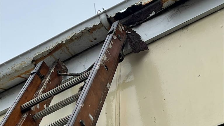 Damage to the Rangitīkei emergency management building.