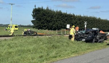 Person injured after train and car collide in rural Canterbury