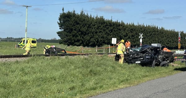 Person injured after train and car collide in rural Canterbury