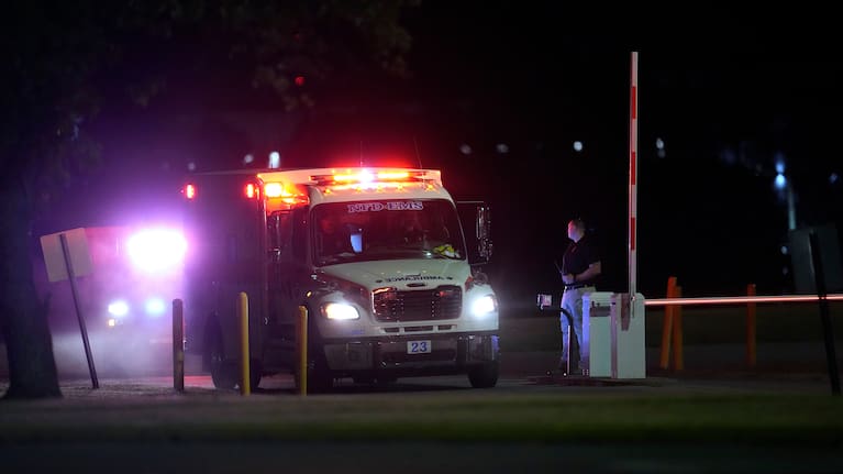 Emergency vehicles arrive at Riverbend Maximum Security Institution after the execution of Christa Pike was halted.