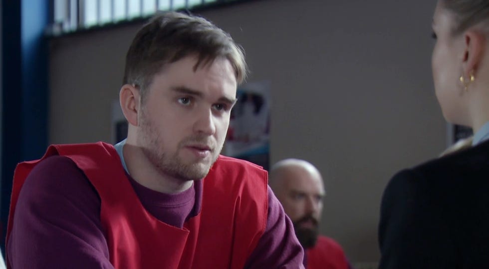Belle Dingle visits Tom King in prison in Emmerdale belle dingle visits tom king in prison in emmerdale