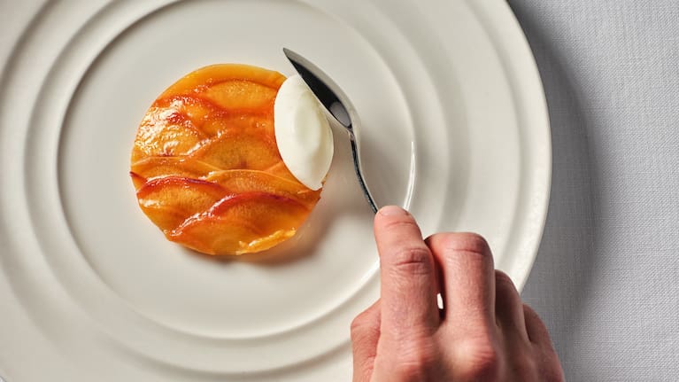 Peaches are the star in this dessert by Paul.
