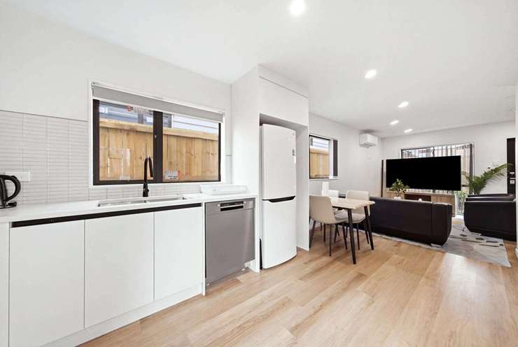 A South Auckland developer who is at breaking point is selling a three-bedroom, two-bathroom standalone house at 449C Massey Road, in Māngere East, in a <img reserve auction. Photo / Supplied