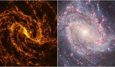 Galactic 'photo negative' reveals a spiral galaxy in another light photo of the day for Oct. 6 2026