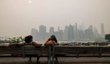 Wildfire smoke evolves as it drifts from wilderness to city