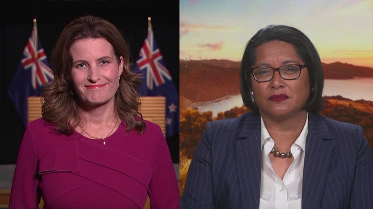 Finance Minister Nicola Willis (left) has defended her figures, while Labour’s Finance Spokesperson Barbara Edmonds says the economy is going backwards.