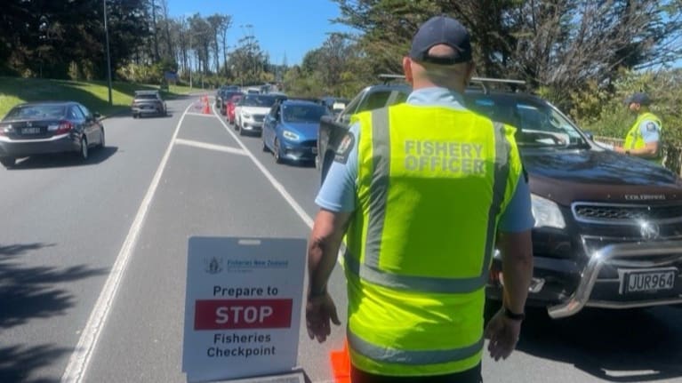 Officers also set up a vehicle checkpoint to monitor catch hauls.