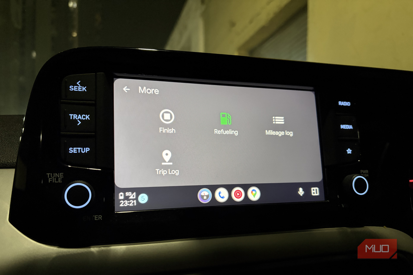 Fuelio features on Android Auto