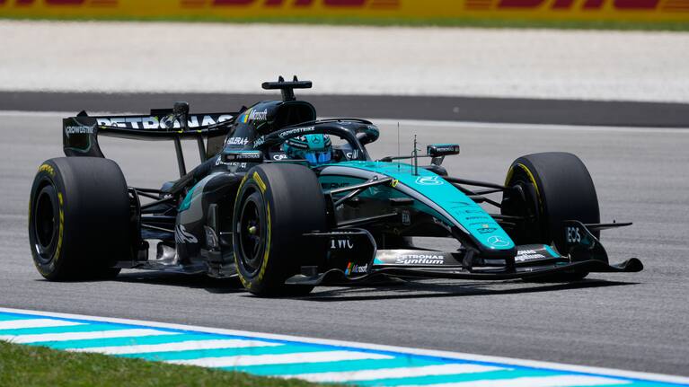 Mercedes driver George Russell is on track to fight Italian teammate Kimi Antonelli for the 2026 drivers championship title.
