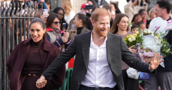 Harry and Meghan cheered at first joint appearances since returning to UK