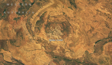 Australia's bizarre 'Spider Crater' seen from orbit photo of the day for Oct. 22, 2026