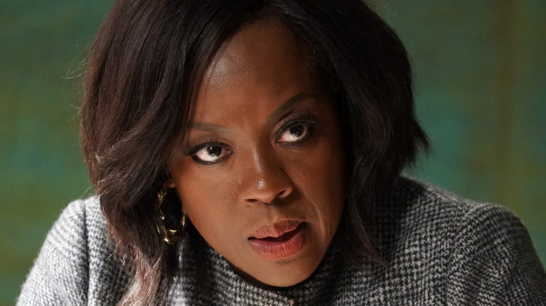 Viola Davis as Annalise Keating looking up in How to Get Away with Murder.