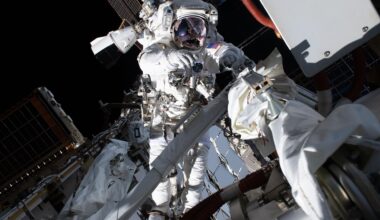 NASA astronaut and Expedition 75 flight engineer Anil Menon conducts a spacewalk to prepare the International Space Station for future upgrades to its power system. Menon helped build a modification kit on the station’s Starboard 6 truss segment where a roll out solar array is slated to be installed later this year.