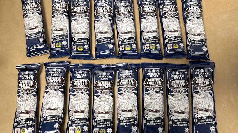 Ketamine hidden in coffee sachets. (Source: NZ Customs)