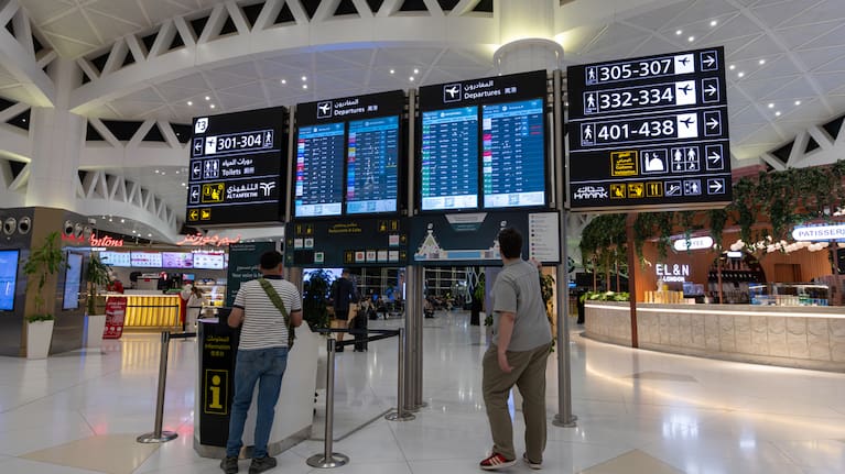 King Khalid International Airport in Riyadh, Saudi Arabia stock photo