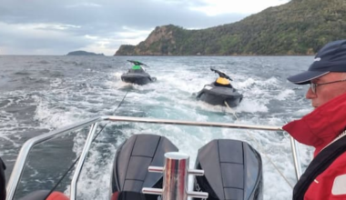 Four jetskiers rescued off Mangawhai coast