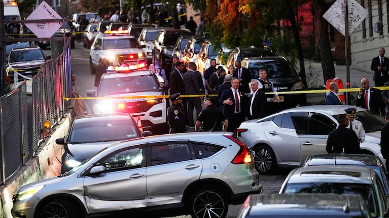 Law enforcement work the scene of a shooting in New York.