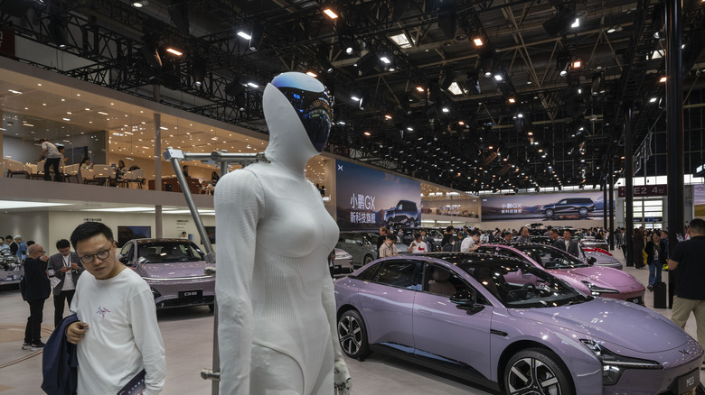 XPENG's humanoid robot on display.