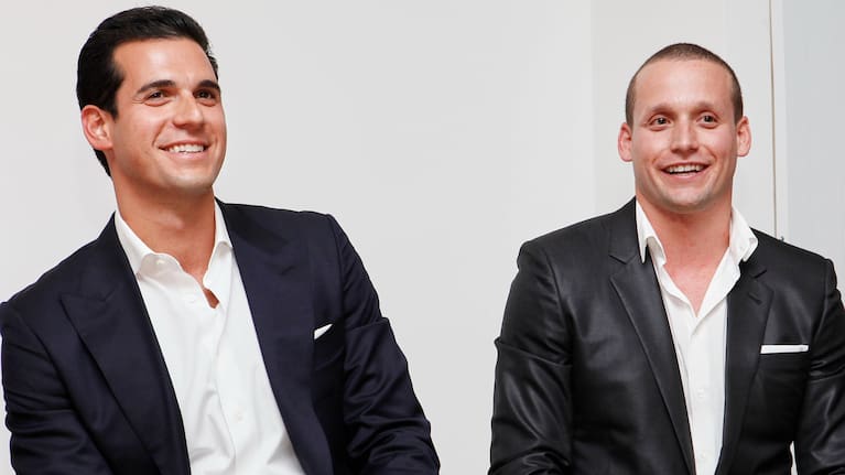 Oren and Tal Alexander speak at a panel at the Rockstars of Real Estate Event in New York., on Sept. 3, 2013.