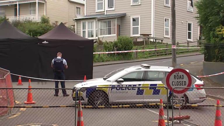 Police at the Leckhampton Court scene where a man was found unresponsive.