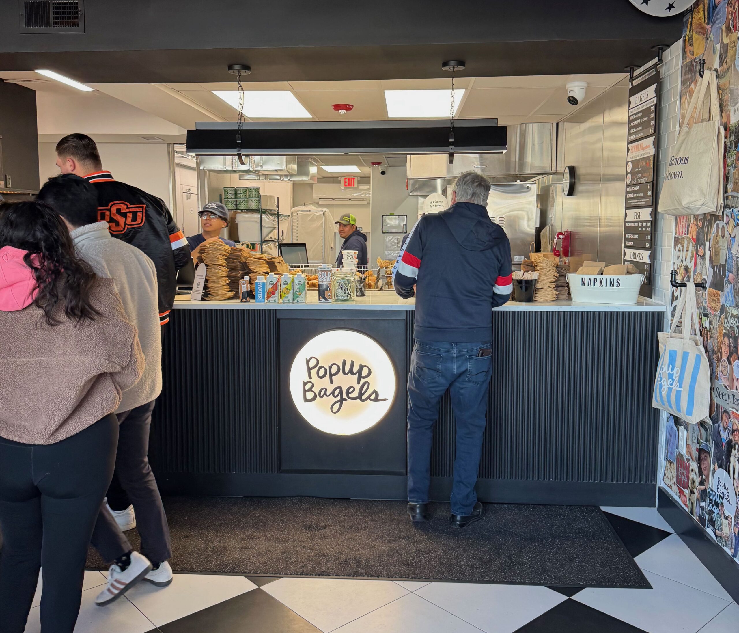Inside the PopUp Bagels shop in Roslyn, Long Island
