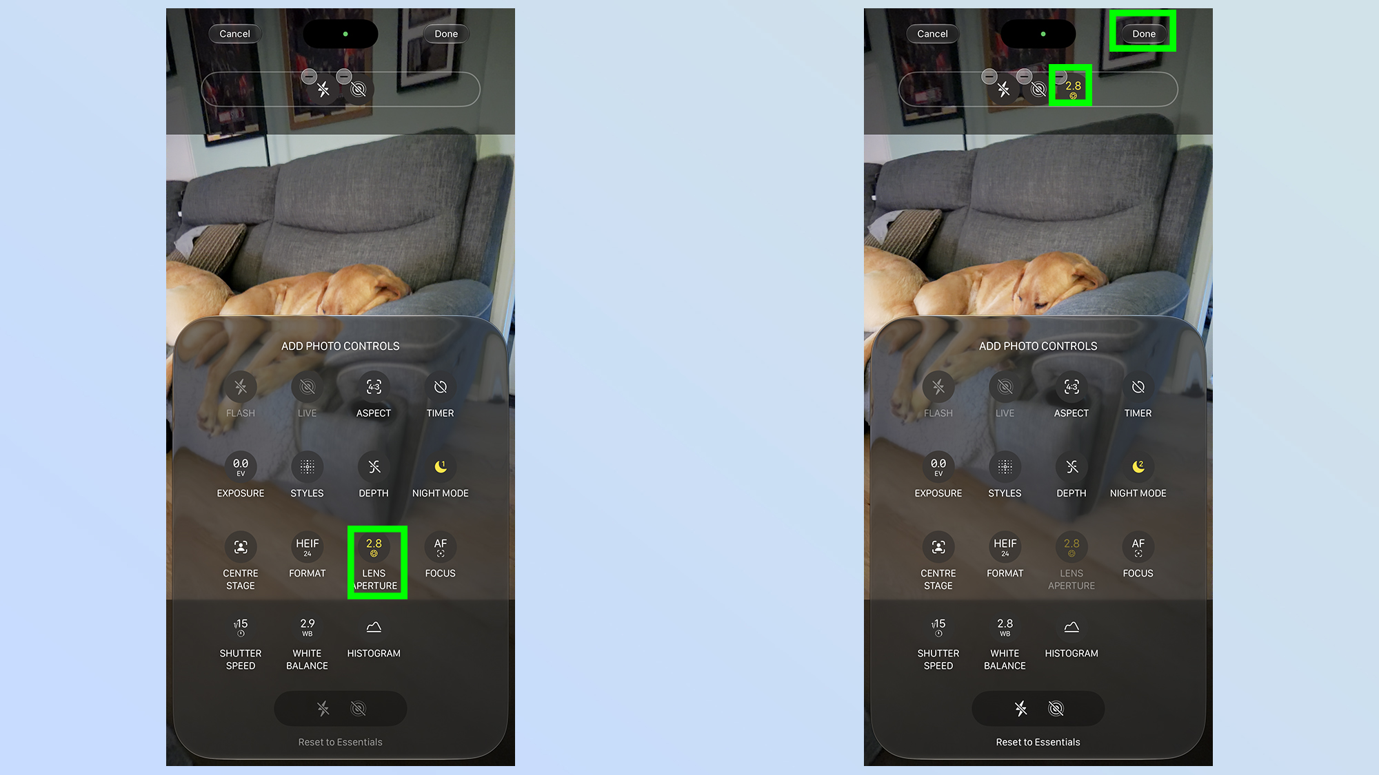step by step guide on how to use variable aperture on iPhone 18 pro