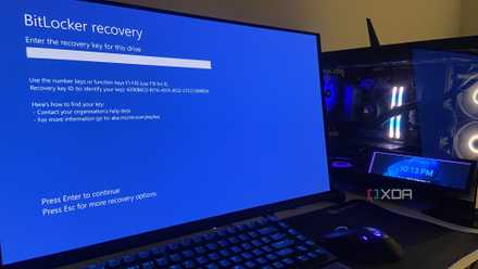 Bitlocker recovery screen.
