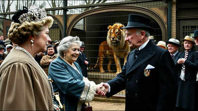 Queen Elizabeth II opened London Zoo’s Lion Terraces in 1976; 40 years later, she returned to open a new home for endangered Asiatic lions