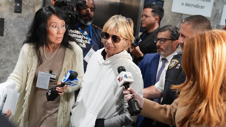 Selma Blair leaves court on Monday, October 12, 2026, in New York after her arraignment on charges of injuring two flight attendants during a cross-country flight.