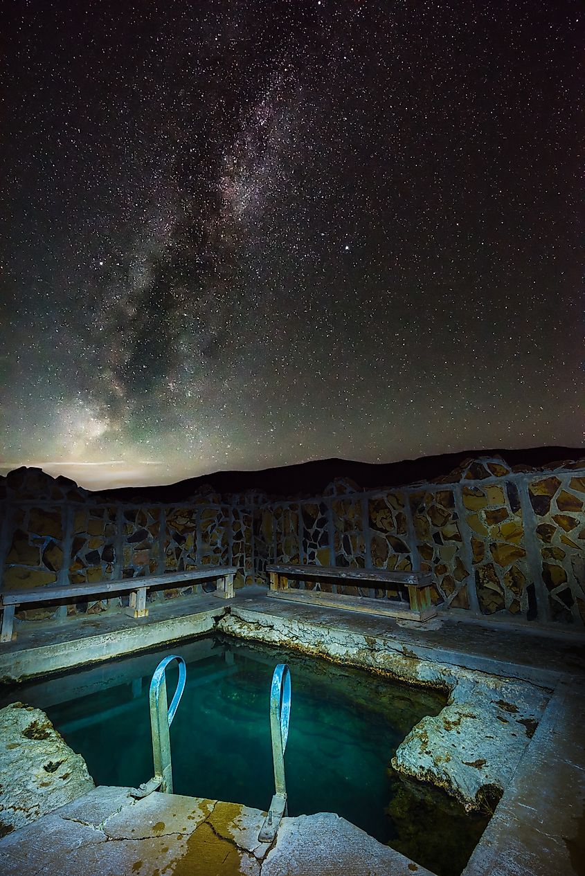 Milky Way over Hart Mountain Hot Springs, Oregon. 