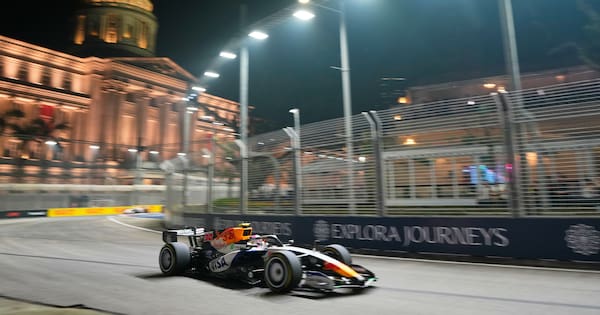 Lawson to start eighth for Singapore GP after strong sprint result